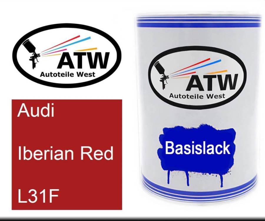 Audi, Iberian Red, L31F: 500ml Lackdose, von ATW Autoteile West.